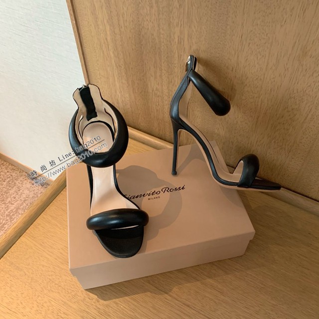 Gianvito Rossi專櫃款一字帶涼鞋 定制羊皮女士拖鞋 dx3597